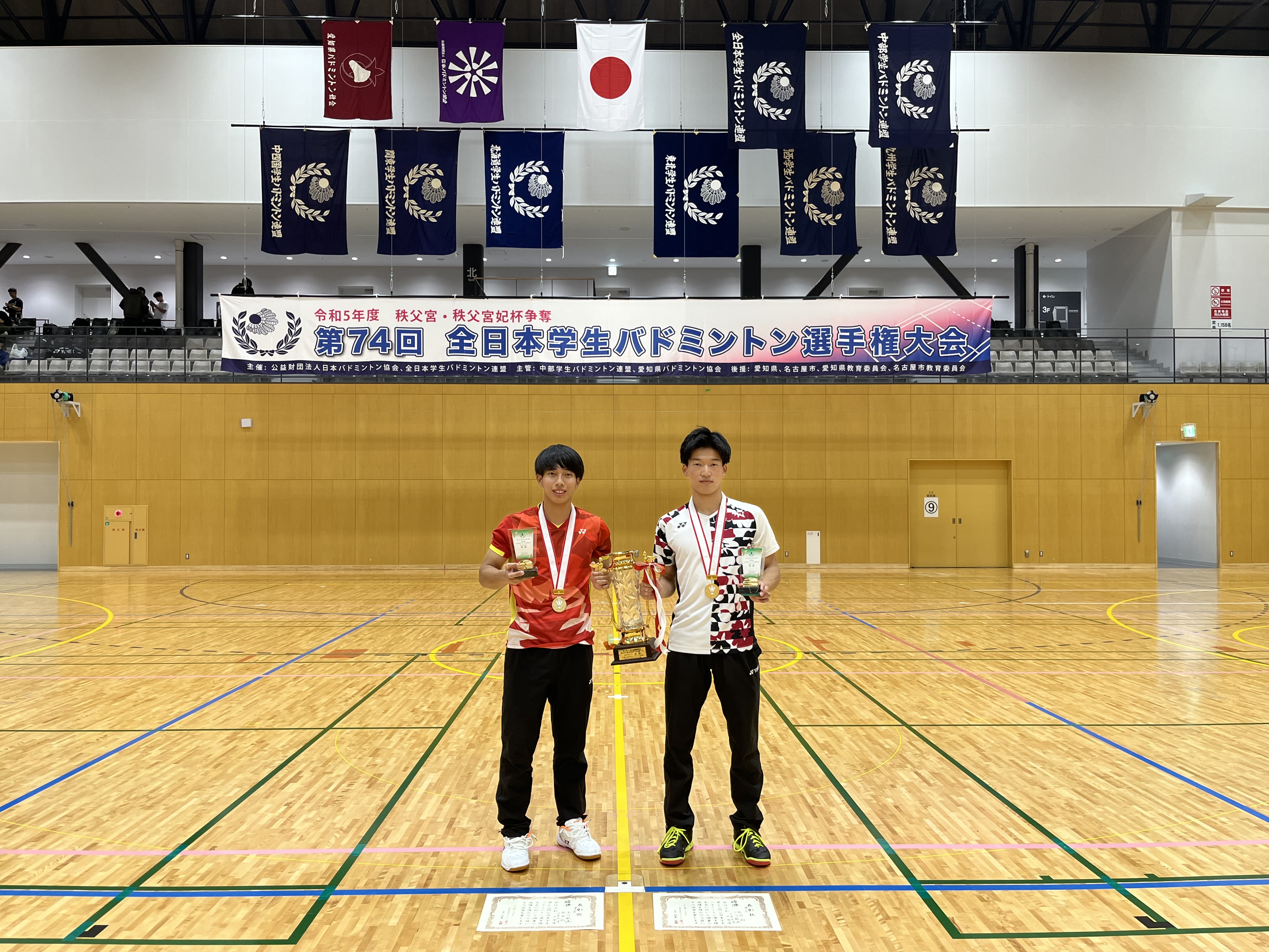 第74回全日本学生バドミントン選手権大会(名古屋)個人戦入賞者