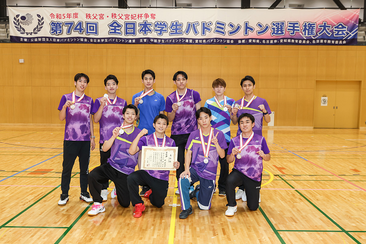 第74回全日本学生バドミントン選手権大会(名古屋)団体戦入賞校