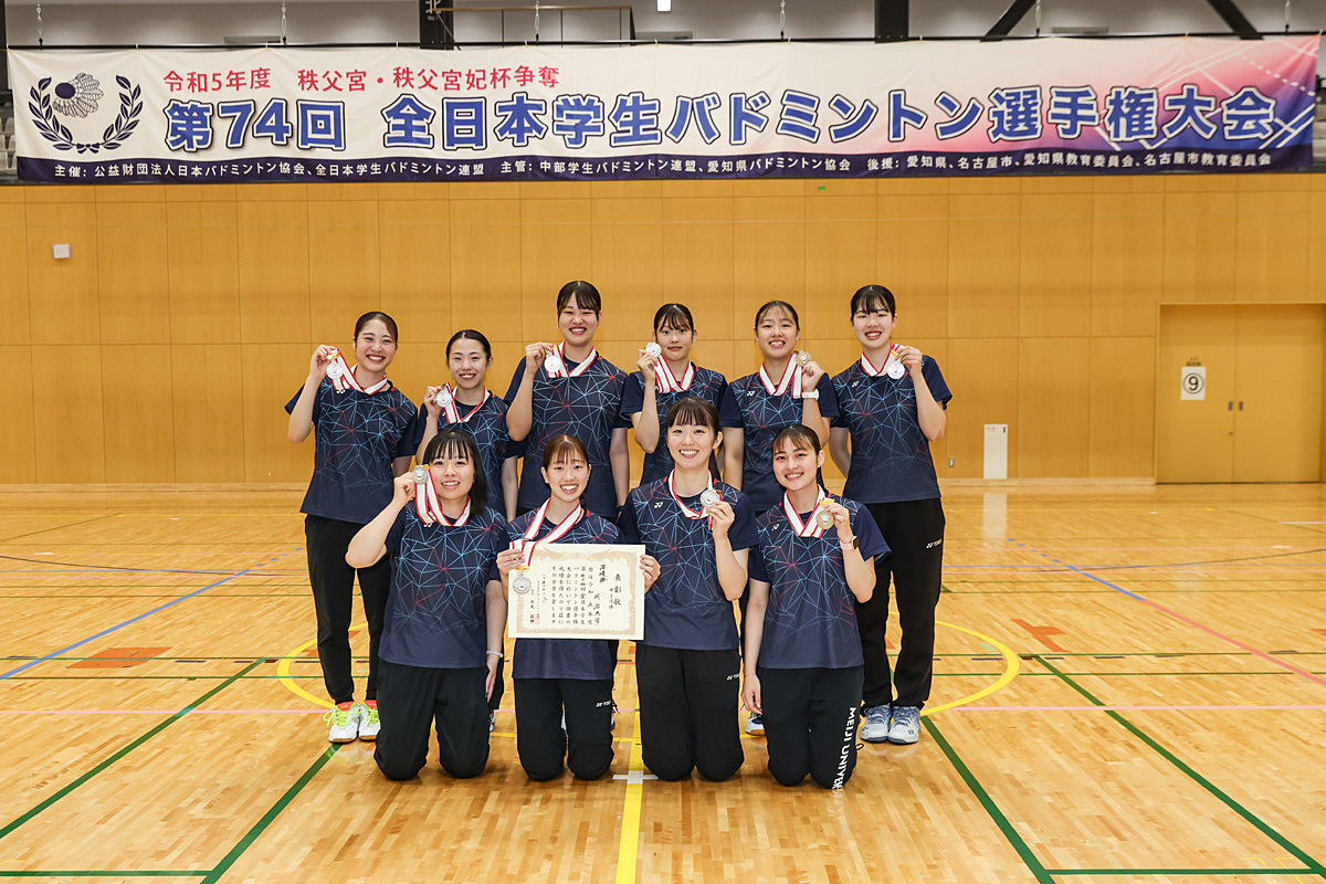 第74回全日本学生バドミントン選手権大会(名古屋)団体戦入賞校