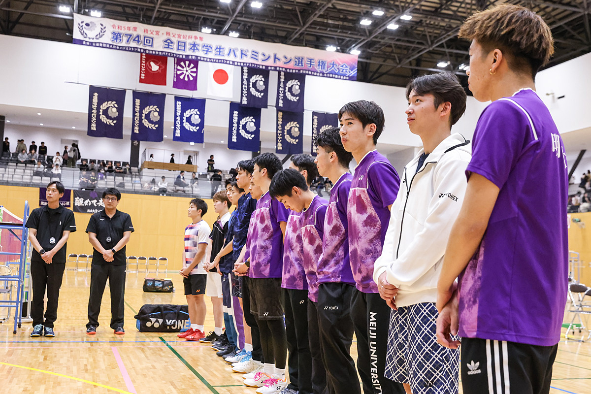 第74回全日本学生バドミントン選手権大会プレー写真 (名古屋)