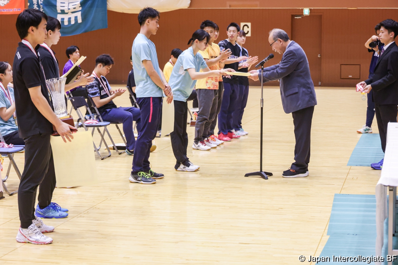 第75回全日本学生バドミントン選手権大会 (京都) 閉会式