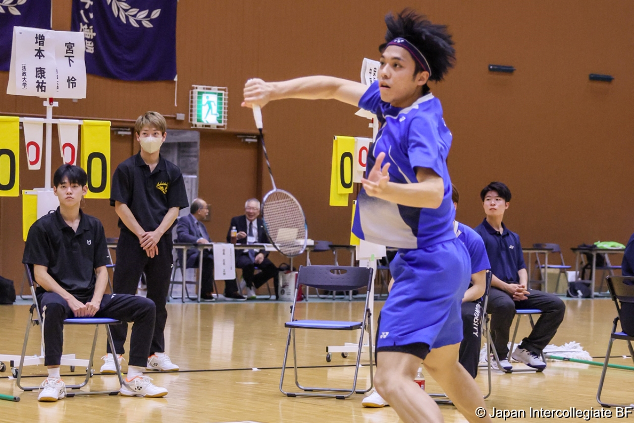 第75回全日本学生バドミントン選手権大会 (京都) 10月16日 プレー写真 
