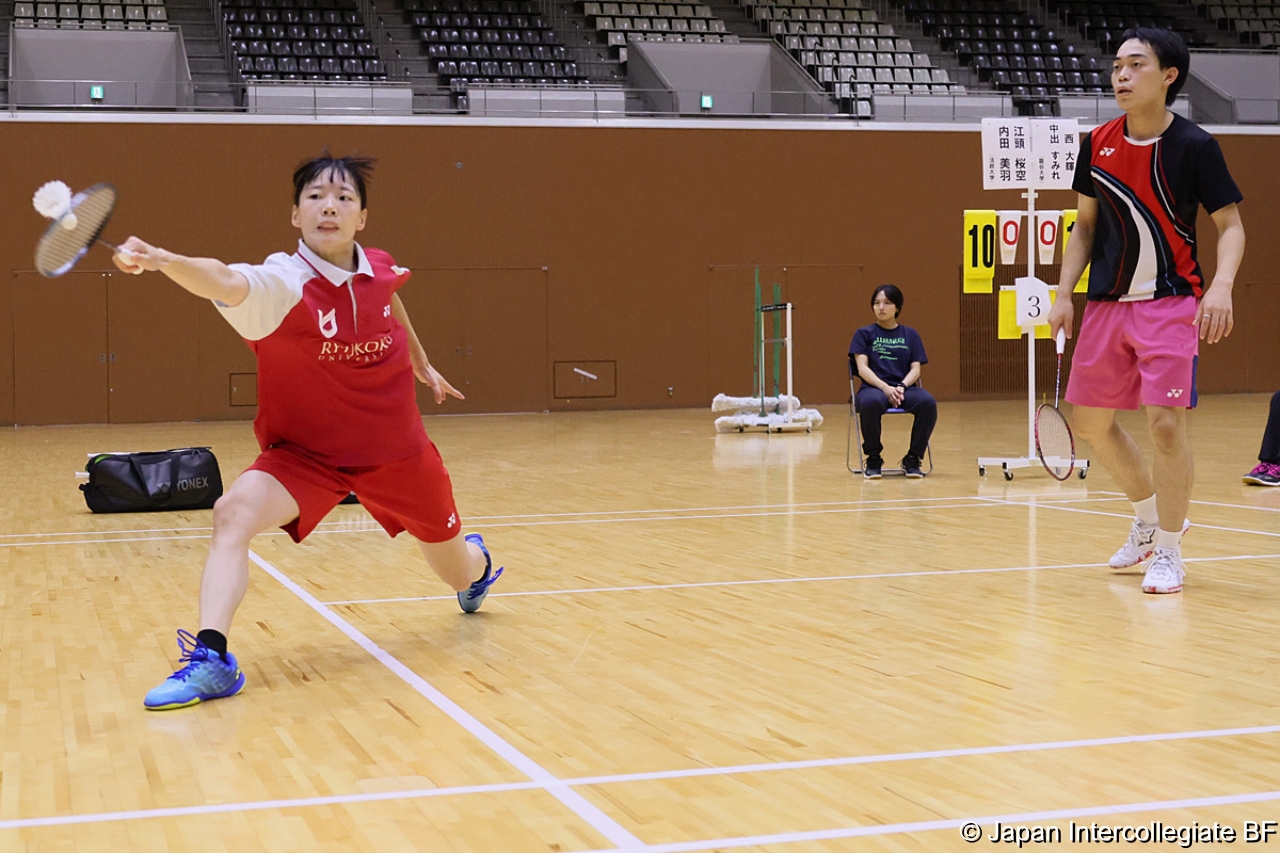 第75回全日本学生バドミントン選手権大会 (京都) 10月16日 プレー写真 
