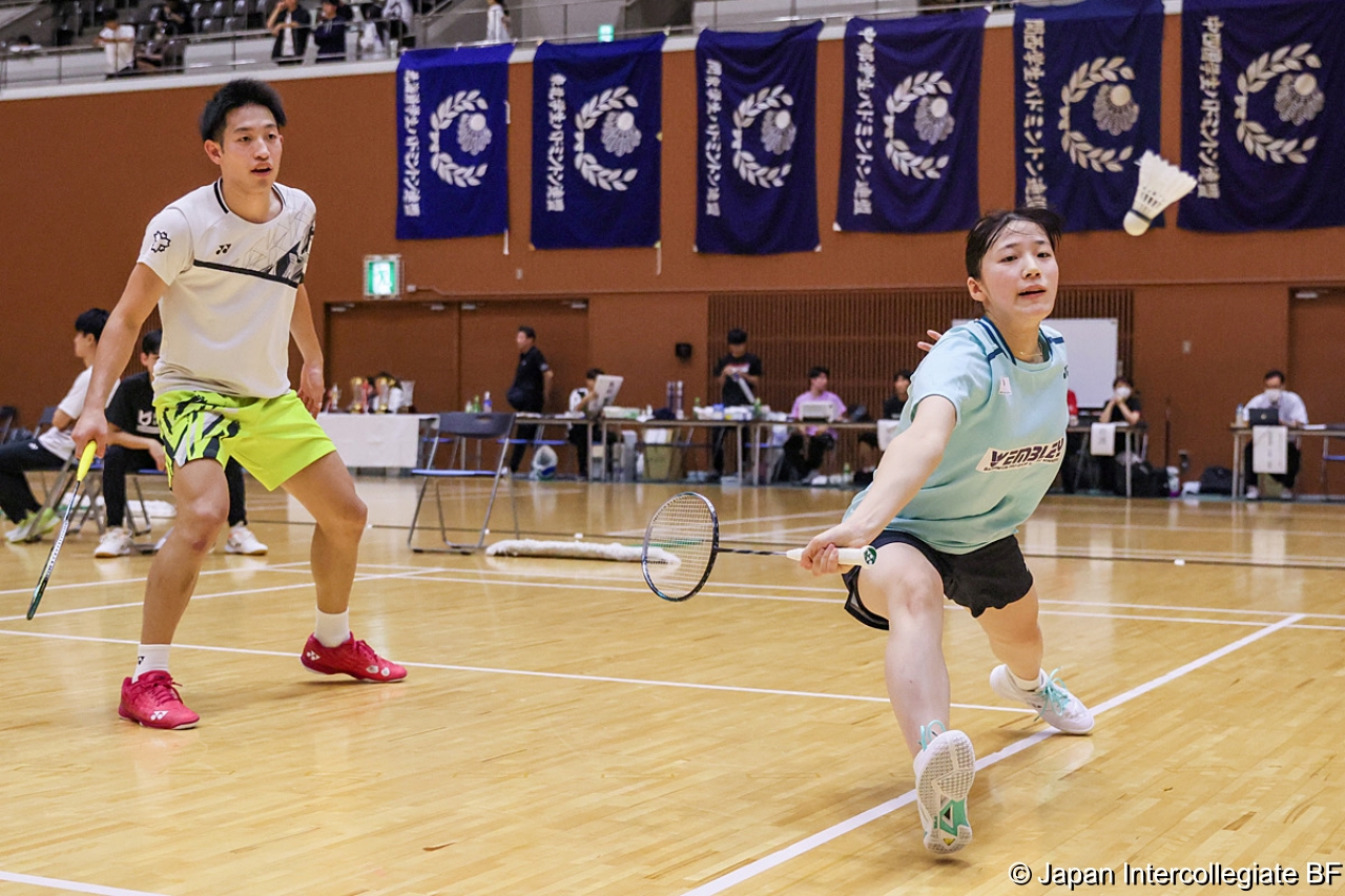 第75回全日本学生バドミントン選手権大会 (京都) 10月15日 プレー写真 